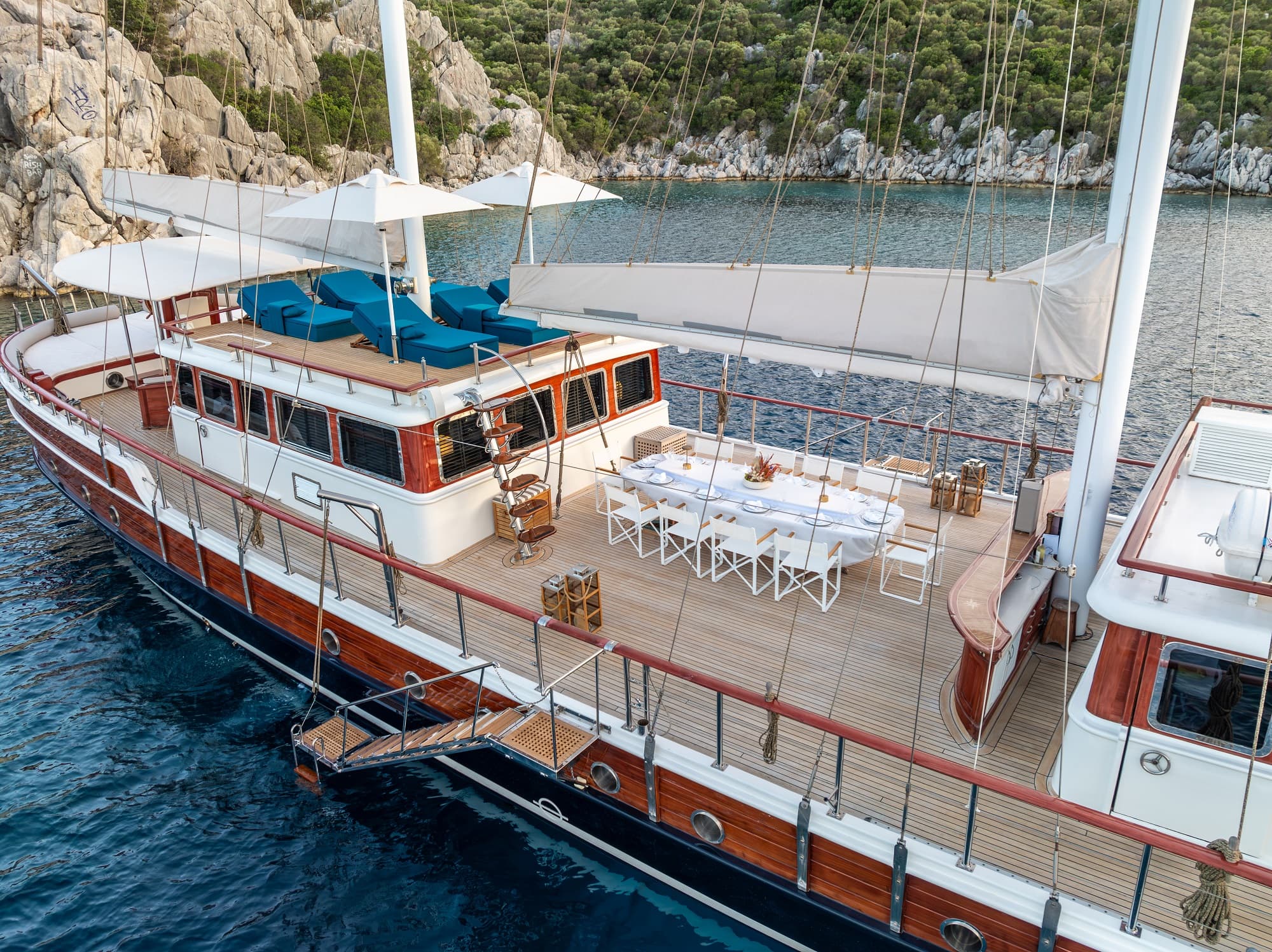 Luxury yacht interior